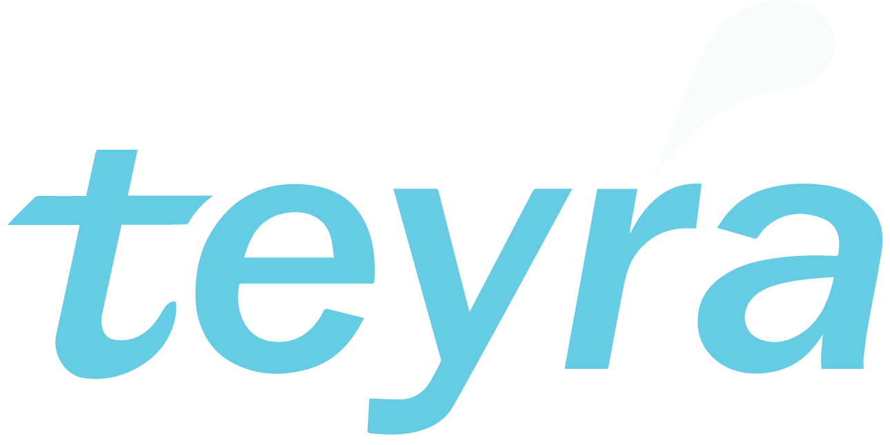 Teyra logo — light, for dark backgrounds